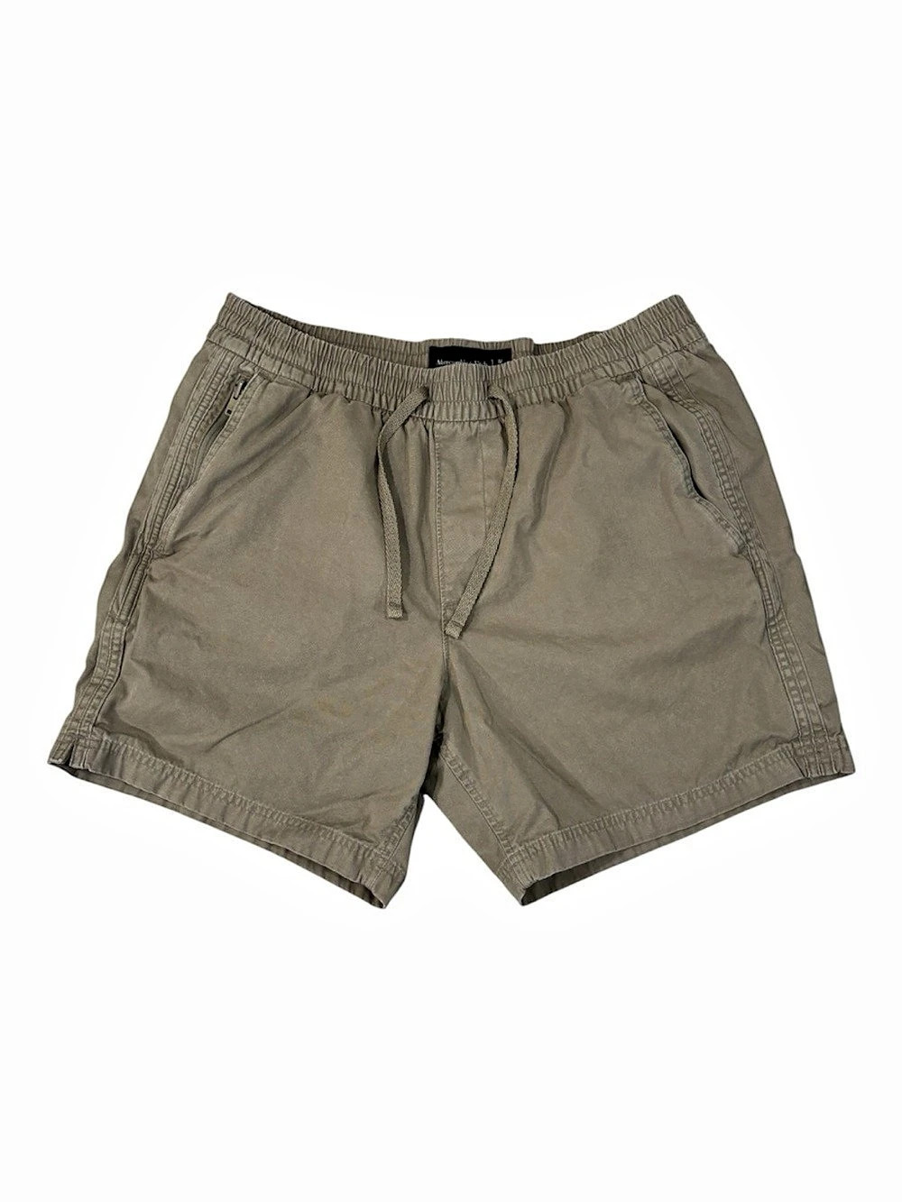 Abercrombie & Fitch Shorts, Utility Pull-On Cotton, A&F 5” Inseam, Tan, Medium